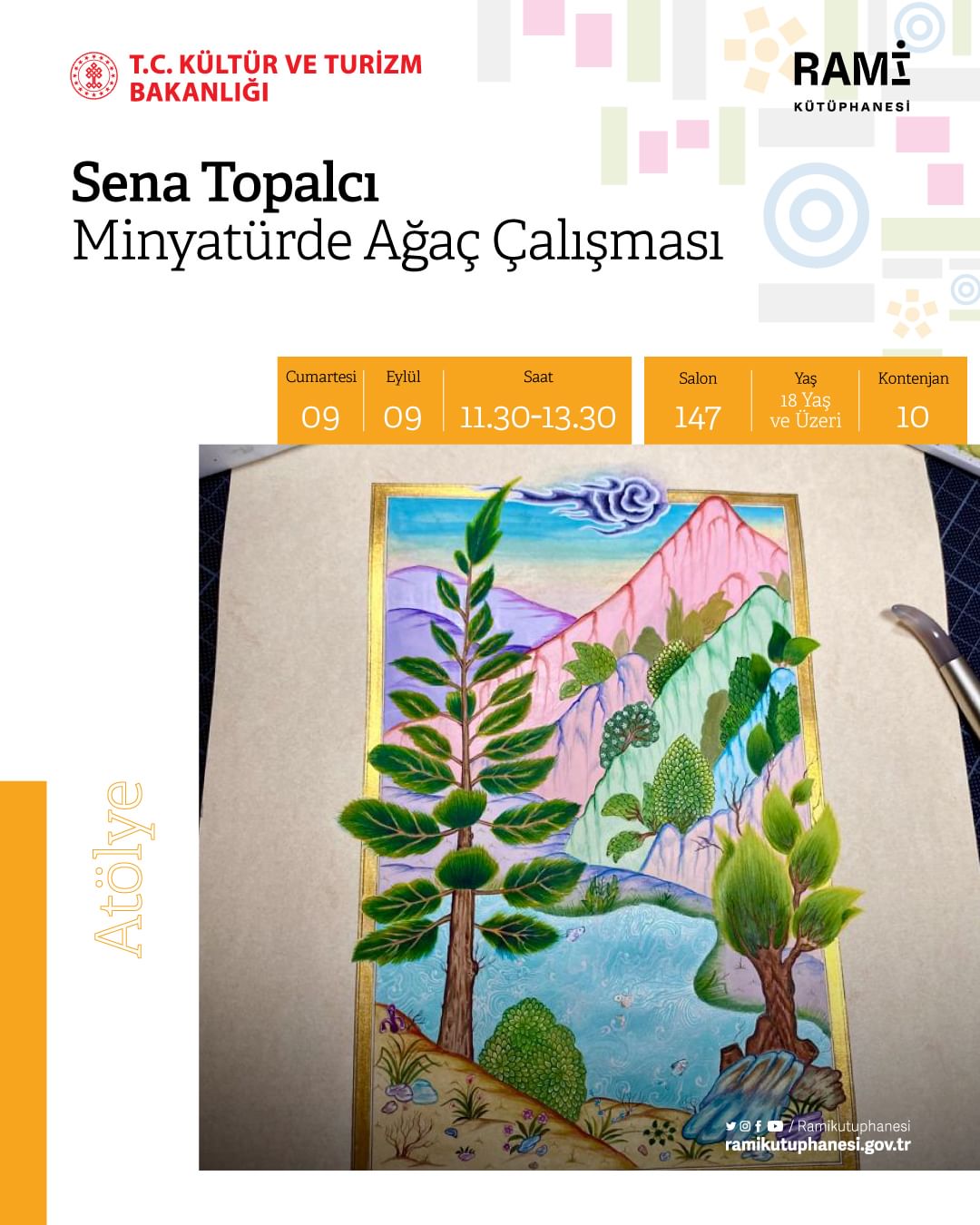  Rami Kütüphanesi - Sena Topalcı / Minyatürde Ağaç Çalışması